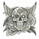 memento mori tattoo design idea