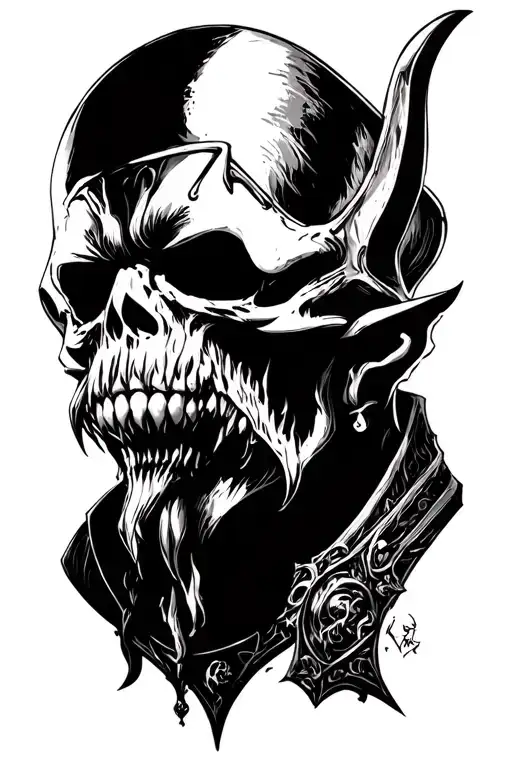 Create a forearm tattoo of ainz from overlord novel/anime from Kugane Maruyama tattoo design idea