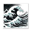 Great Wave tattoo design idea