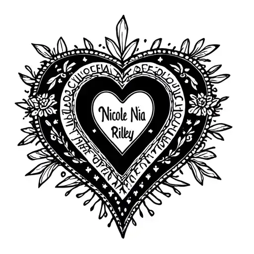"Nicole Nia Riley" "Nicole Nia Riley" hearts connected tattoo design idea