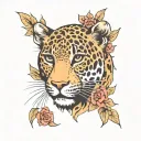 leopard print made tattoo design idea