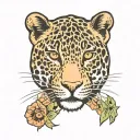 leopard print made tattoo design idea