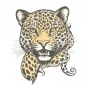 leopard print made tattoo design idea