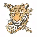 leopard print made tattoo design idea
