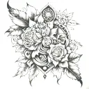 Magic Resistance earthy elements tattoo design idea