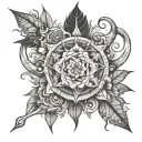 Magic Resistance earthy elements tattoo design idea