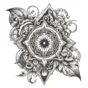 Magic Resistance earthy elements tattoo design idea