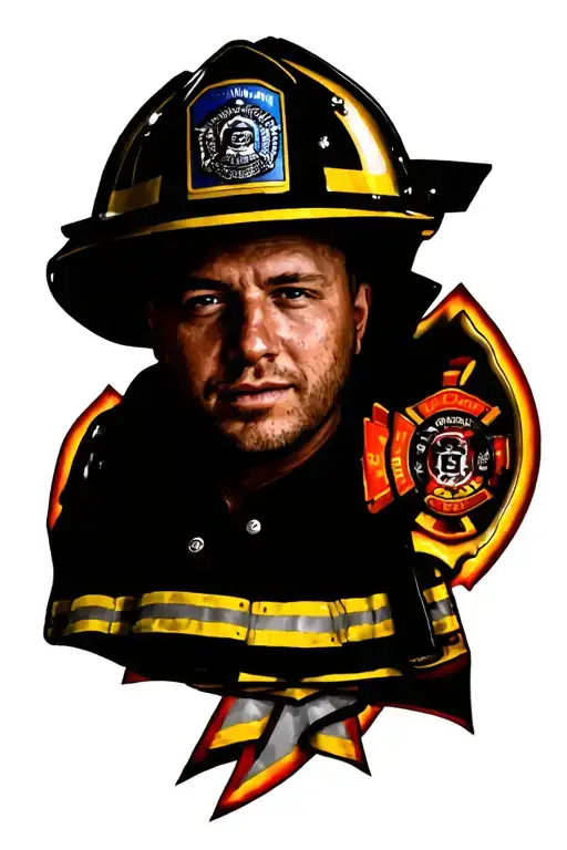 memorial tattoo for firefighter dad tattoo design idea
