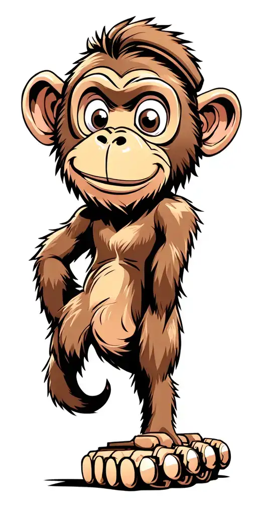 cartoon monkey bulldozer and tank tattoo design idea