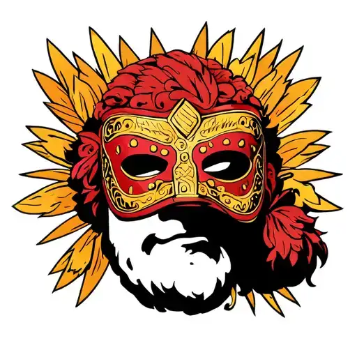 Nacho Libre Mask tattoo design idea