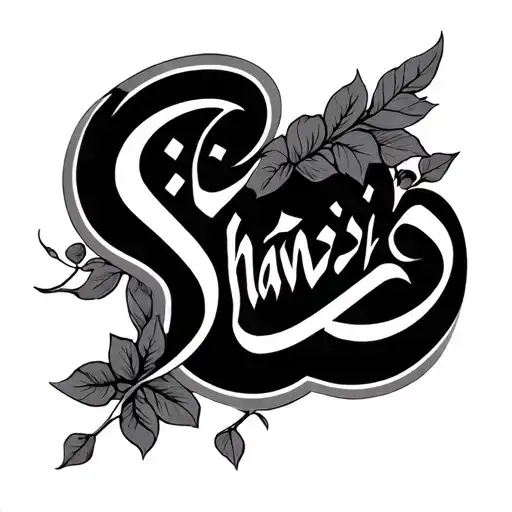 my father's name ShamsAli tattoo design idea