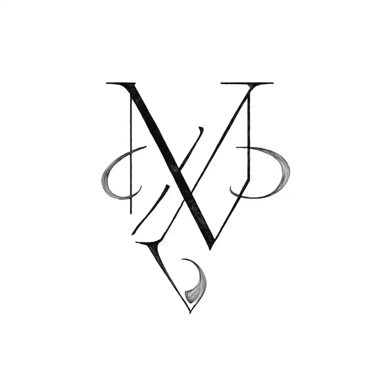 initial G & P incorporated tattoo design idea