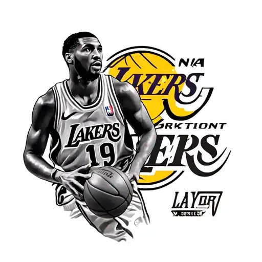 The tattoo should be shaped from the interior of the NBA Lakers team, in the athlete's name should come Bryant and number 19 tattoo design idea