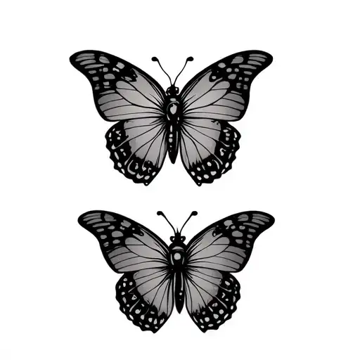 Butterfly And Ladybug tattoo design idea