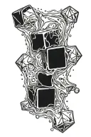 melting ice cube tattoo design idea