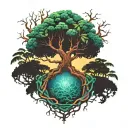 ayahuasca tree tattoo design idea