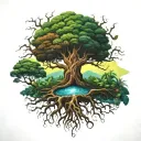 ayahuasca tree tattoo design idea