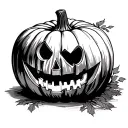 Pumpkin tattoo design idea
