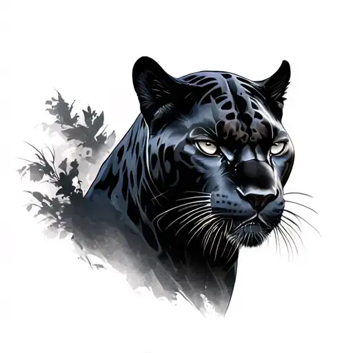 black panther tattoo design idea