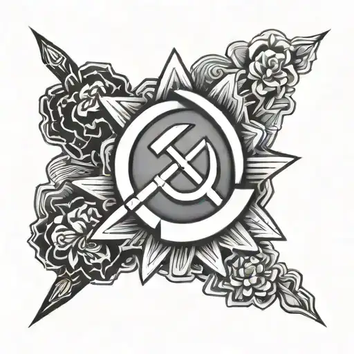 communist symbol tattoo design idea