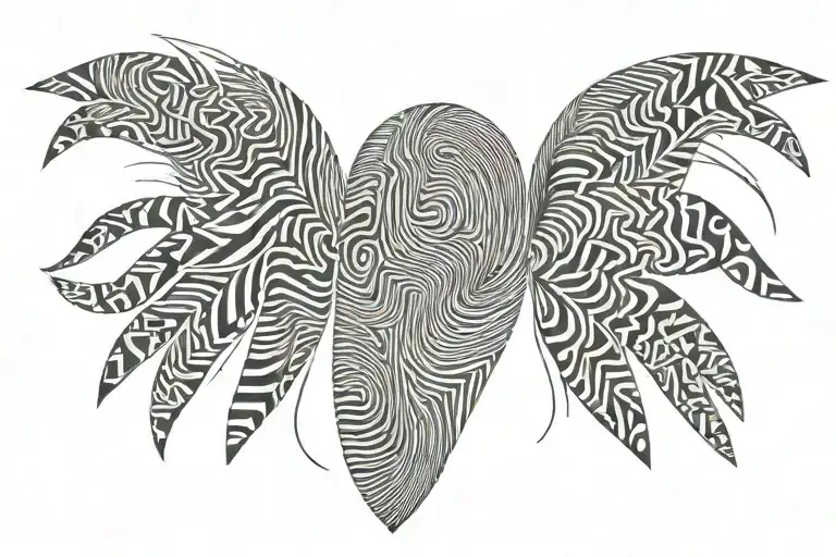 thumb print tattoo design idea