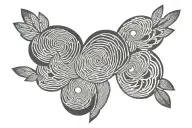 thumb print tattoo design idea