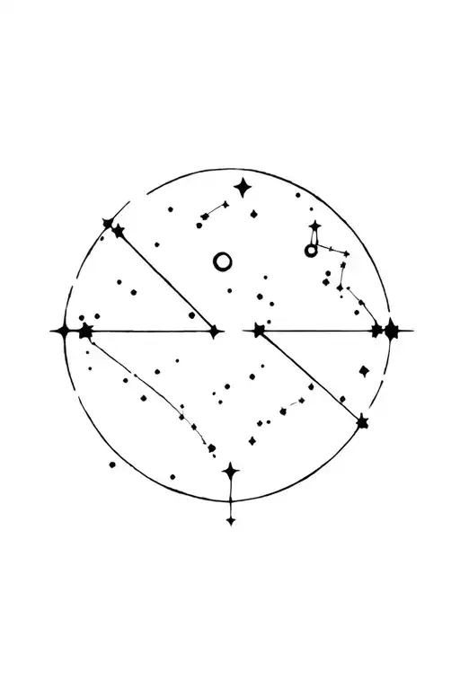 Ursa Major constelation tattoo design idea