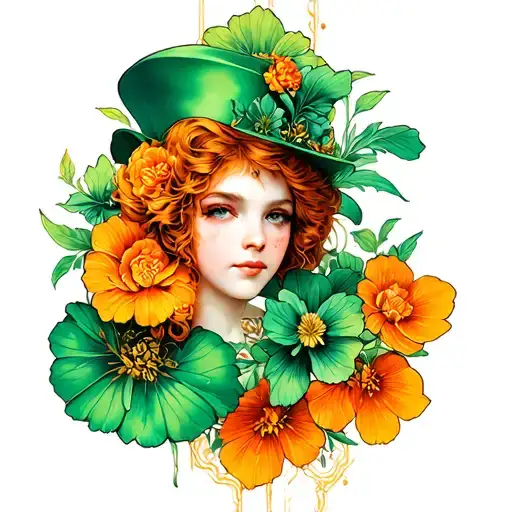 Irish and Japanese mix tattoo design idea
