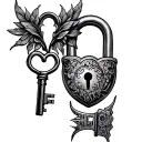 Lock And Key Couple tattoo design idea