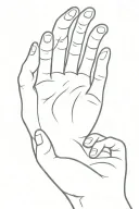 human hand reaches out to dog's paw tattoo design idea