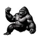 Roaring Gorilla tattoo design idea