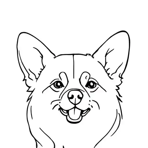 Corgi ears tattoo design idea