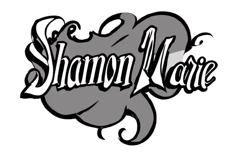 the name Shannon Marie tattoo design idea