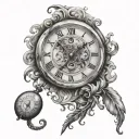 Birth Clock tattoo design idea