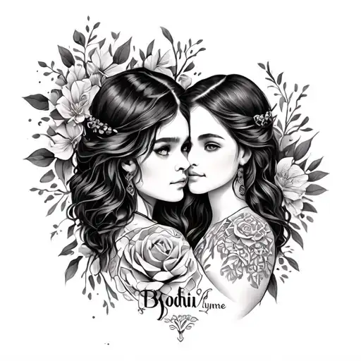 back piece using the meaning of my kids name Bodhi Lawrence and Margot Lynne tattoo design idea