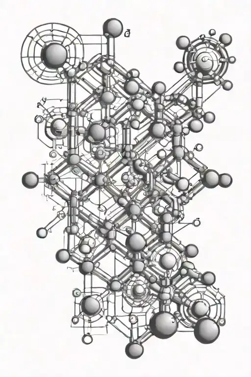 Chemical structure of caffeine tattoo design idea