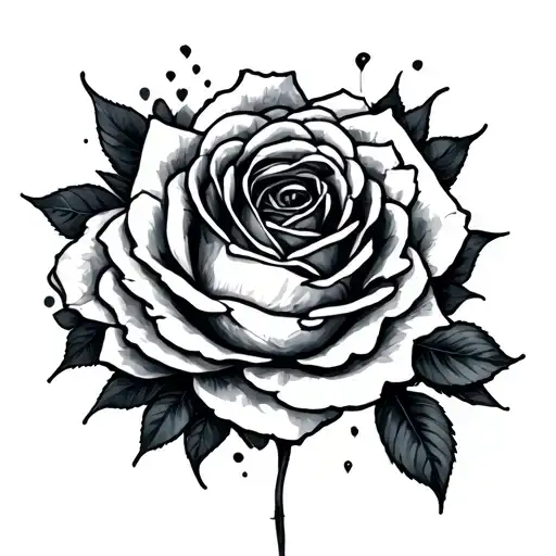 Melancholic tattoo design idea