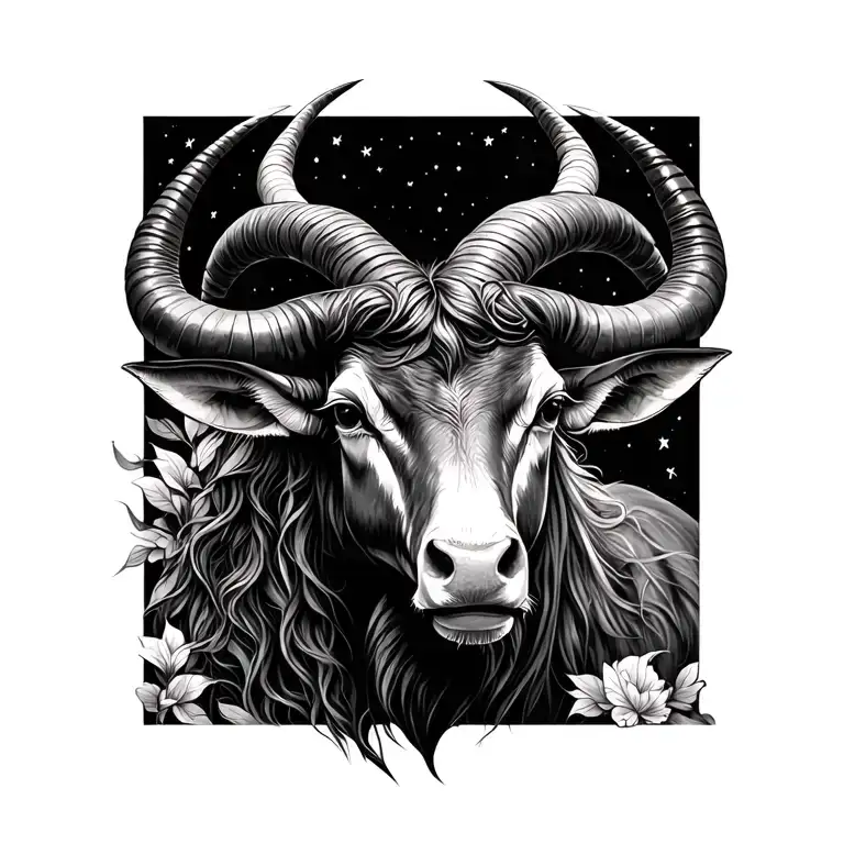Capricorn and Taurus combined  tattoo design idea