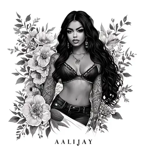 "Aaliyah" virgo tattoo design idea