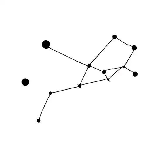 Aries constellation intertwined tattoo design idea