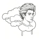 one direction, cloud tattoo design idea
