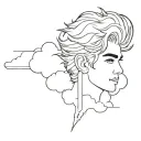 one direction, cloud tattoo design idea