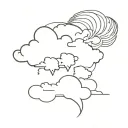 one direction, cloud tattoo design idea