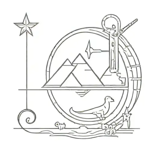 Incorporate medical tools and Egyptian hieroglyphics into a tattoo design inspired by travel tattoo design idea