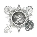 male back tattoo + chakra" comes from Sanskrit  + tree of life yggdrasil +. yin and yang of m tattoo design idea