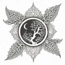 male back tattoo + chakra" comes from Sanskrit  + tree of life yggdrasil +. yin and yang of m tattoo design idea