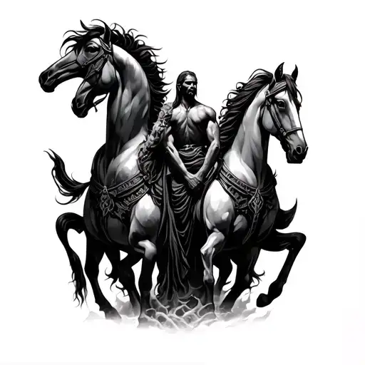 four horsemen of the apocalypse back tattoo tattoo design idea