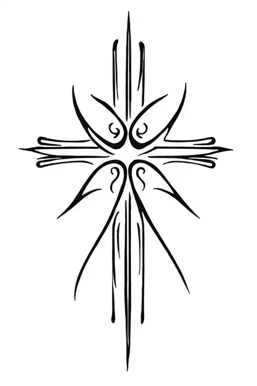 cross tattoo like chrome hearts logo but simpler and just the cross  tattoo design idea