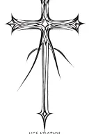 cross tattoo like chrome hearts logo but simpler and just the cross  tattoo design idea