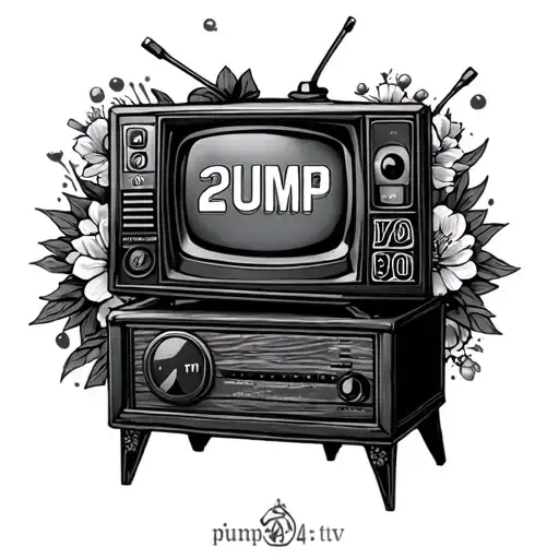 "2pump4tv" tv box  and memorial tattoo tattoo design idea